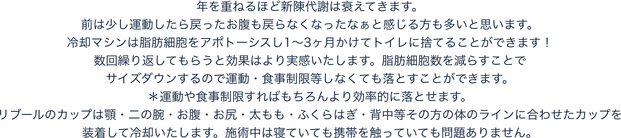 脂肪冷凍ダイエットマシーンの紹介